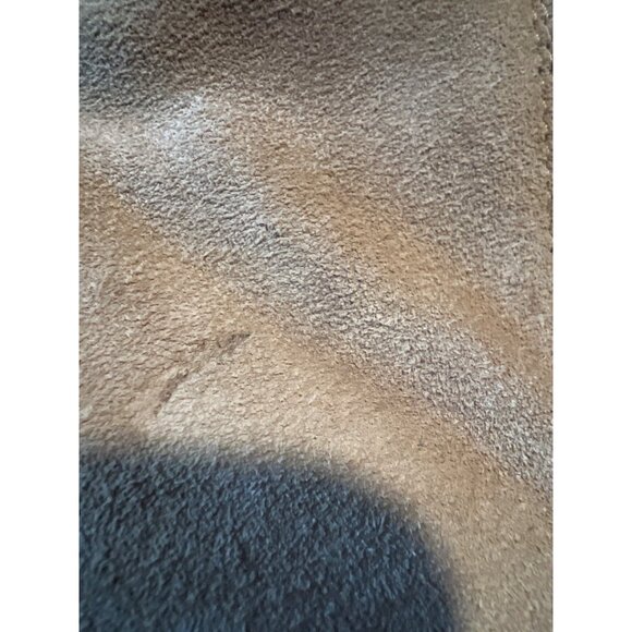 Tory Burch Brooke Suede Ankle Boot Perfect Sand 8.5M Leather Sole Stacked Heel - Picture 6 of 10